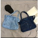 Große Jean Schulter Umhängetaschen Mode Denim Schultasche Einkaufstaschen Damen Taschen Damen Handtaschen Reisetaschen