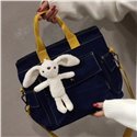 Fashion Schoolbag 2021 Damen Taschen Damen Handtaschen Große Jean Schulter Umhängetaschen mit schönen Spielzeug Anhänger für Mädchen