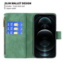 Étui portefeuille en cuir multifonction pour téléphone portable avec fermeture à glissière papillon volant couleur Binfen