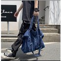 Джинсовые сумки через плечо большого размера, модные джинсовые школьные сумки для покупок, женские сумки, женские сумки, дорожные сумки