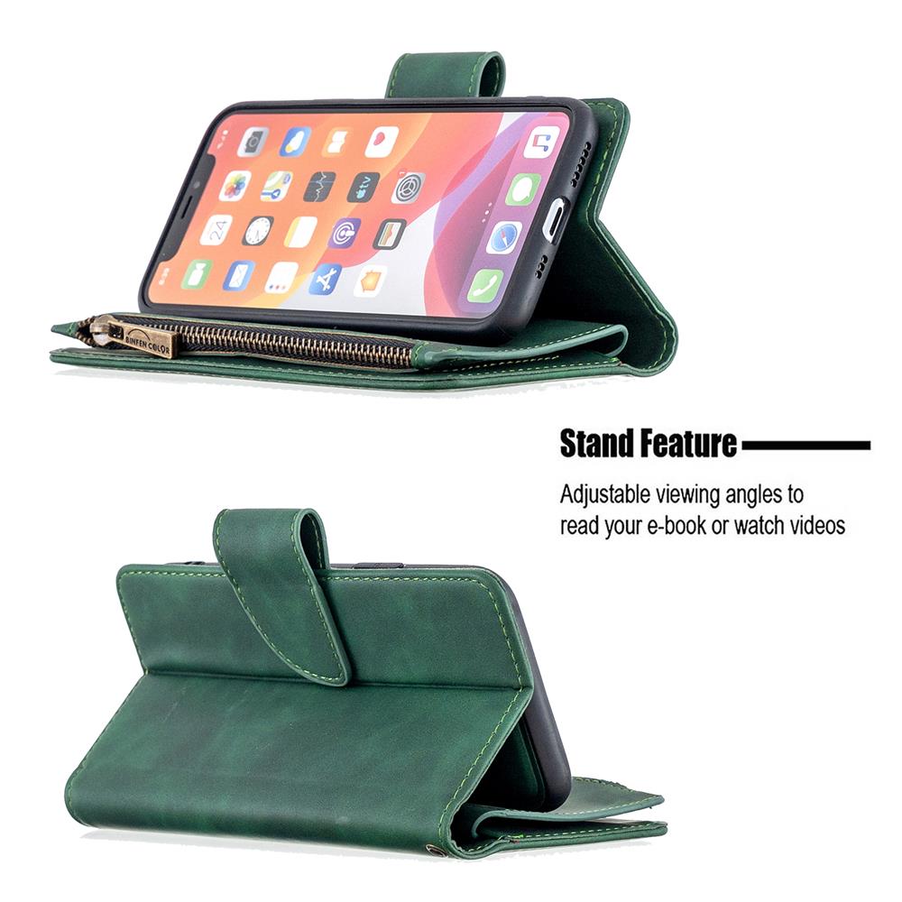 Binfen Color BF02 Zipper Multifunction Sensory Leather Phone Wallet Case  Cover - Uflare