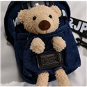 2021 Women Jean Shoulder Crossbody Bags with Cute Toy Pendant on for Girls and Kids