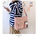 High Quality Fashion Schoolbag Women Bags Ladies Handbags Nylon Large Size Shipping Bags Jean Shoulder Crossbody Bags with Lovely Toy Pendant on