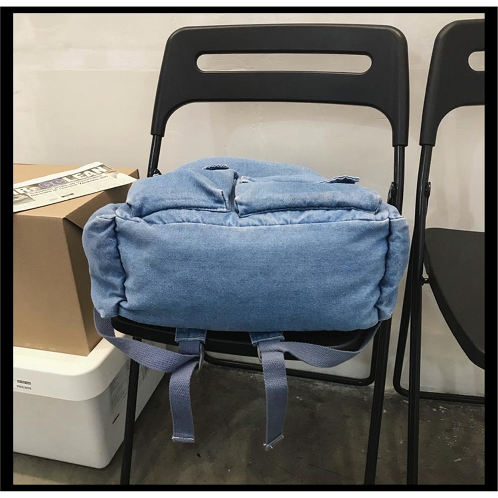 Sucastle Leisure travel shoulder bag denim backpack Sucastle Colour:Navy blue size:41x31x12cm 