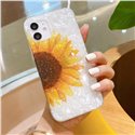 Oval Sunflower Protective Case Cover for iPhone