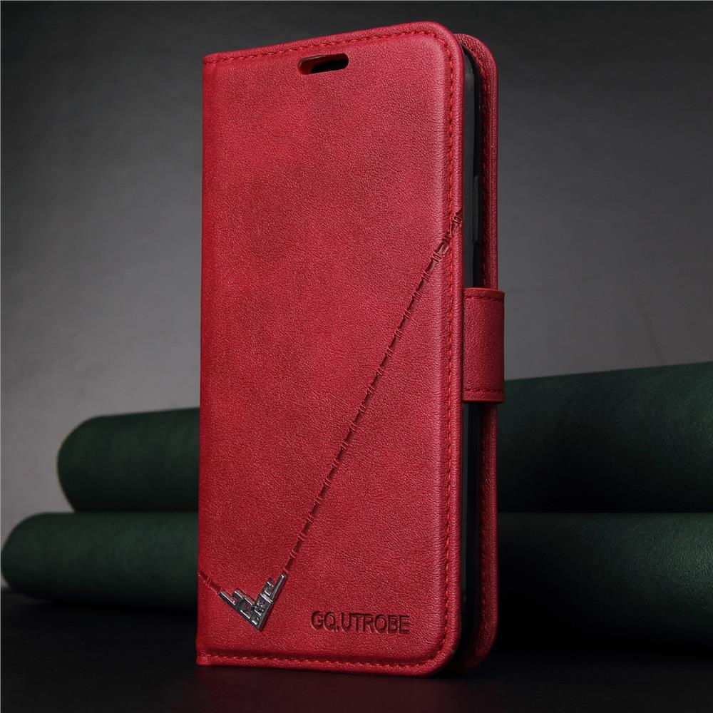GQ.UTROBE Pendant Corner Leather Wallet Protective Case for iPhone X XR ...